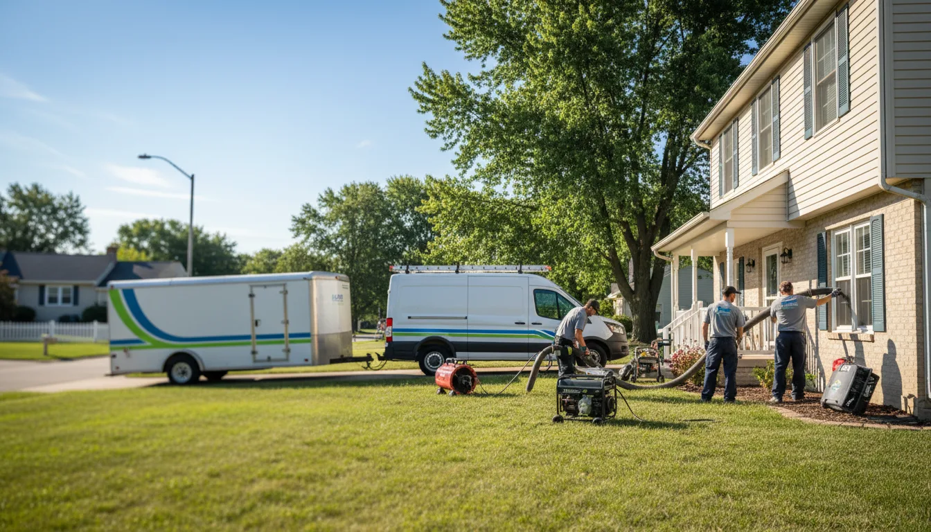Flooded Basement Restoration And Cleanup With Repair in Franklin, IL near me